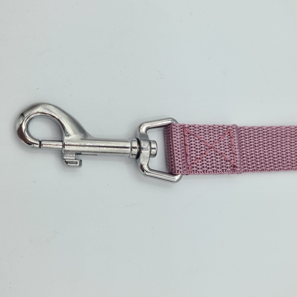 Leine mit weicher Handschlaufe altrosa mauve-braun